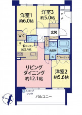 横浜市都筑区東山田、中古マンションの間取り画像です