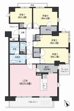 横浜市都筑区中川、中古マンションの間取り画像です