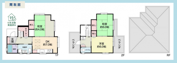 横浜市都筑区牛久保町、中古一戸建ての間取り画像です