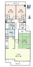 横浜市都筑区佐江戸町、中古マンションの間取り画像です