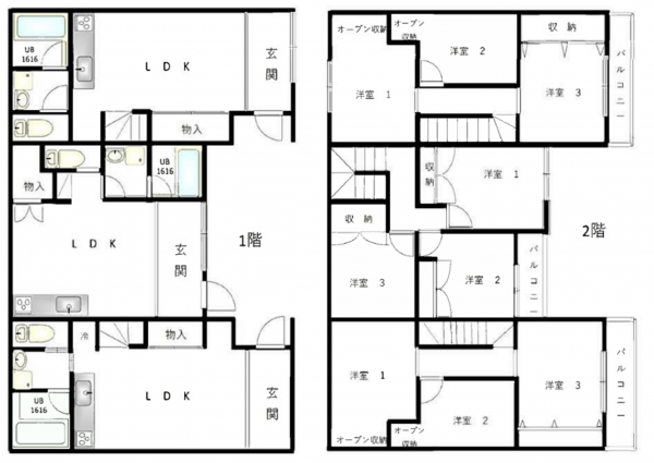横浜市都筑区すみれが丘、収益物件/アパートの間取り画像です