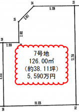 横浜市都筑区南山田町、土地の間取り画像です