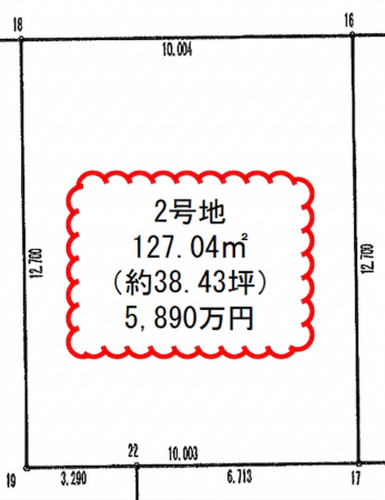 横浜市都筑区南山田町、土地の間取り画像です