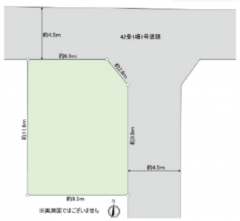 横浜市都筑区川和町、土地の間取り画像です