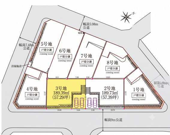 横浜市都筑区東山田、土地の間取り画像です