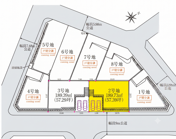 横浜市都筑区東山田、土地の間取り画像です