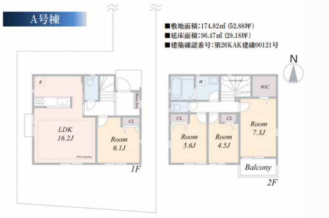 横浜市都筑区東山田町、新築一戸建ての間取り画像です