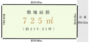 横浜市都筑区川向町、土地の間取り画像です