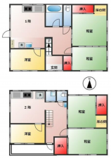 板橋区弥生町、中古一戸建ての間取り画像です