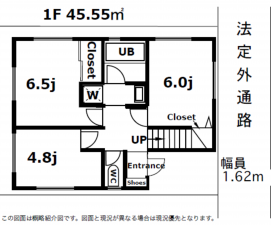 板橋区小茂根、中古一戸建ての間取り画像です
