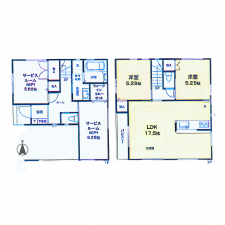 板橋区東新町、新築一戸建ての間取り画像です