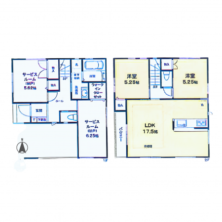 板橋区東新町、新築一戸建ての間取り画像です