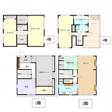 板橋区東山町、中古一戸建ての間取り画像です