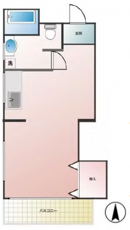 板橋区大谷口、中古マンションの間取り画像です