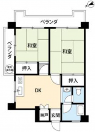 板橋区徳丸、中古マンションの間取り画像です