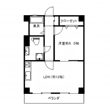 板橋区赤塚新町、中古マンションの間取り画像です