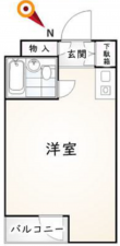 板橋区赤塚新町、中古マンションの間取り画像です
