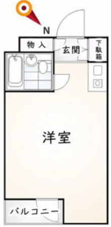 板橋区赤塚新町、中古マンションの間取り画像です