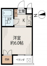 板橋区上板橋、中古マンションの間取り画像です