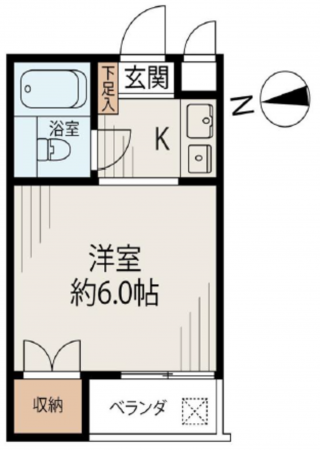 板橋区上板橋、中古マンションの間取り画像です