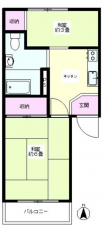 板橋区東新町、中古マンションの間取り画像です