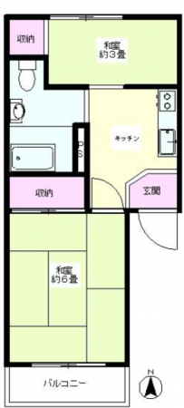 板橋区東新町、中古マンションの間取り画像です