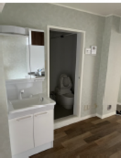 板橋区小茂根、中古マンションの洗面画像です