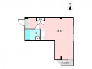 板橋区桜川、中古マンションの間取り画像です