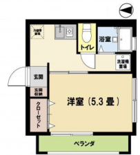 板橋区大山町、中古マンションの間取り画像です
