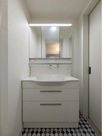 板橋区中丸町、中古マンションの洗面画像です