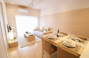 板橋区本町、中古マンションの居間画像です