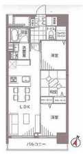 板橋区本町、中古マンションの間取り画像です