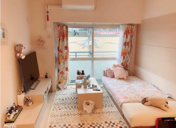 板橋区本町、中古マンションの居間画像です