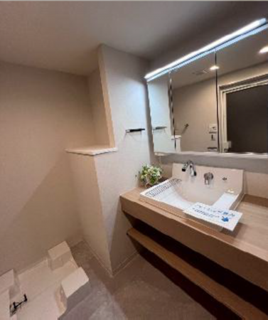 板橋区小茂根、中古マンションの洗面画像です