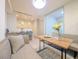 板橋区成増、中古マンションの居間画像です