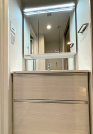 板橋区中丸町、中古マンションの洗面画像です