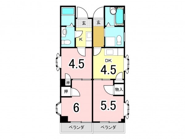 板橋区大谷口北町、収益物件/マンションの間取り画像です