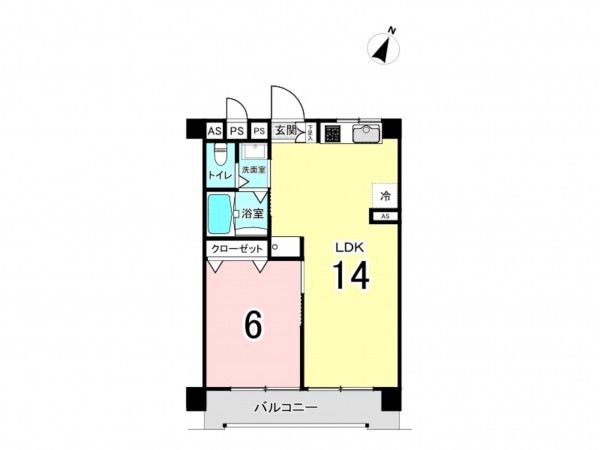 板橋区東新町、中古マンションの間取り画像です