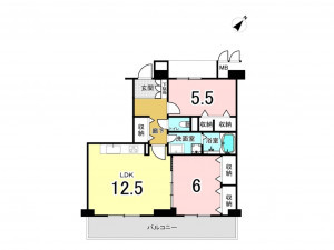 板橋区成増、中古マンションの間取り画像です