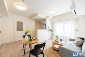 板橋区中丸町、中古マンションの居間画像です