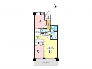 板橋区西台、中古マンションの間取り画像です