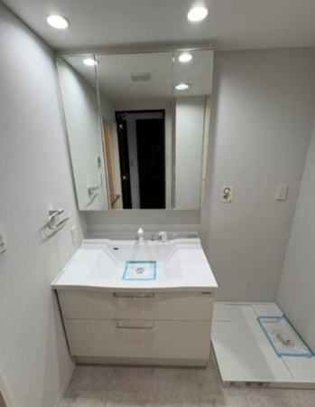 板橋区西台、中古マンションの洗面画像です