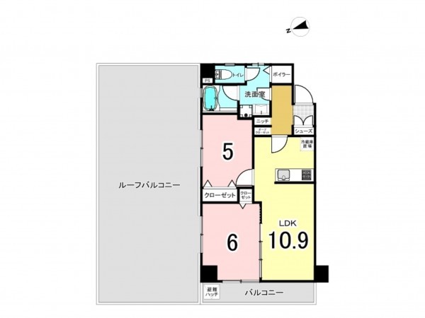 板橋区徳丸、中古マンションの間取り画像です