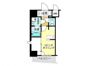 板橋区南町、中古マンションの間取り画像です