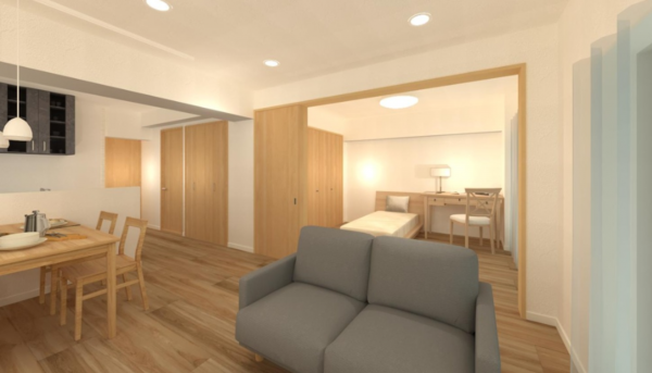 板橋区中丸町、中古マンションの居間画像です