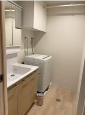 板橋区小茂根、中古マンションの洗面画像です