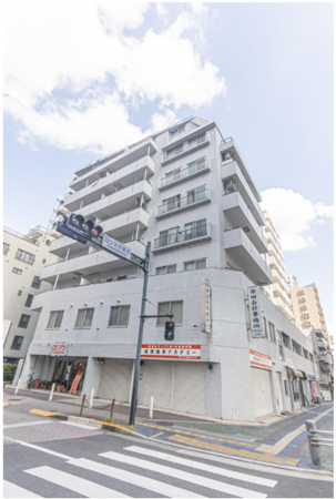 板橋区板橋、収益物件/店舗付住宅の前面道路を含む現地写真画像です