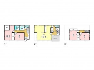 板橋区常盤台、中古一戸建ての間取り画像です