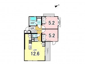 板橋区常盤台、中古マンションの間取り画像です