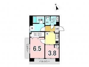 板橋区赤塚新町、中古マンションの間取り画像です